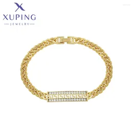 Braccialetti a maglie Xuping Gioielli Arrivo Moda Fascino con colore oro chiaro per donna ragazza X000448548