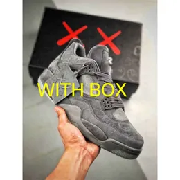 (Versand mit Originalverpackung) Big Size Release 2024 Authentic 4s Shoes Kaws XX 4 Cool Grey Wildleder Glow In The Dark Black Men Women Outdoor Sports Sneakers Größe US7-13 dhgate