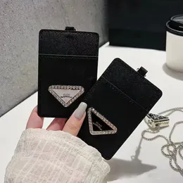 Designer Keychain Accessories For Women And Men Work Card Holder Hanging Neck Mini Wallet 240223