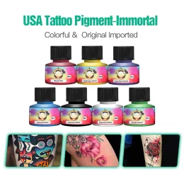 Inks American Original Immortal Tattoo Ink Pigment Supply 5ml US Imported Immortal 7 Different Colors Tattoo Supplies Tattoo Ink Set