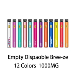 Empty Breze dipsoable 280mah battery empty pen 1ml Ceramic coil Type- C pen 12 Flavors Sticker