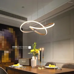 Pendant Lamps Post Modern Irregular LED Chandelier Light Aluminum Acrylic Ceiling Hanging Lamp Dining Room Restaurant Suspension