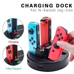 Gamepads för Nintend Switch USB Charger Charging Dock Stand Station Holder for Nintend Switch JoyCon Game Console Controller