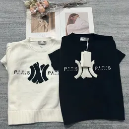 デザイナーの女性のTシャツカラフルな群れレターロゴファッション汎用夏の女性のカジュアルスリムニット半袖Y2Kシャツ