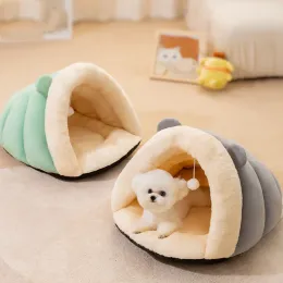 الحصير Cat Slippers Nest Winter Warm Cat Bed Plush و Shicay Dage Dog Beaming Deep Eymbroof Nest Cat Soft Sleeping