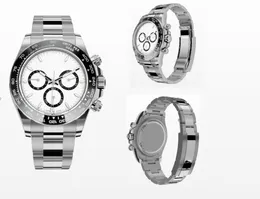 Часы Brand World 2024 Лучшая версия Часы Cosmograph ETA7750 18-каратное желтое золото Baguette Diamond автоматические часы 2 года гарантии МУЖСКИЕ ЧАСЫ