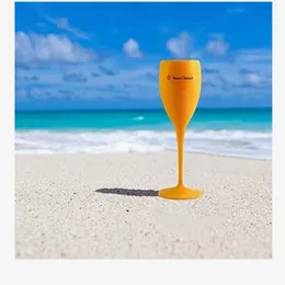 حزب النبيذ Veuve Champagne Coupes Glass VCP Flutes Acrylic Goblet Trendy Coups Cups Summer Christmas Present