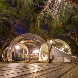 도매 야외 5m 직경 캠핑 명확한 풍선 거품 텐트 하우스 에어 돔 단일 터널로 투명, 견인 룸 개인 정보 보호 텐트로 투명합니다.