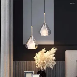 Pendant Lamps Glass Lights Modern Led Chandelier Luxury Light Kitchen Living Room Bedroom Beside Lamp Crystal