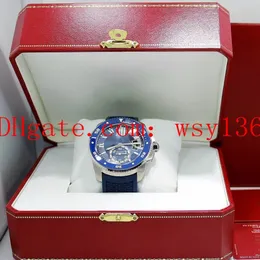 Luxury High Quality Calibre De Diver WSCA0011 Blue Dial And Rubber 42mm Automatic Movement Watch BRAND NEW Mens Watch Watches Orig334Q