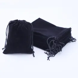 Jewelry 6x7 7x9 8x10 10x12cm Colorful Velvet Pouches Soft Small Jewelry Packaging Display Drawstring Packing Gift Bags & Pouches