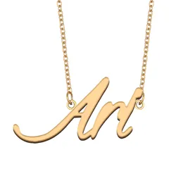 Ari Name Necklaces Pendant Custom Personalized for women girls children best friends Mothers Gifts 18k gold plated Stainless steel