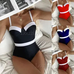 Women's Swimwear Bikini new ins Biniki sexy lace up womens one-piece swimsuit with bra beach swimsuit T240222