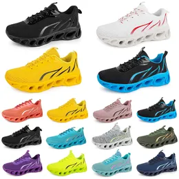 Uomo Donna Scarpe da corsa Fashion Trainer Triple Nero Bianco Rosso Giallo Viola Verde Blu Pesca Verde acqua Viola Rosa Fucsia Sneakers sportive traspiranti Fifty Five