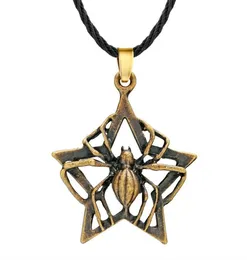 Huilin mücevher punk hayvan böcek örümcek kolye antika bronz rock yıldızı kolye kolye viking serin erkek mücevher hediye charm9672056
