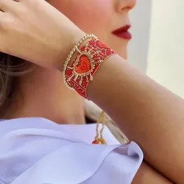 Link-Armbänder Go2boho Mexikanisches Herz Liebe Pulseras Schmuck Handgefertigtes gewebtes Miyuki-Perlen-Armband für Frauen Geschenk Freunde