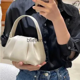Totes Evening Bags Soft Leather Ruched Handbags For Women Luxury Fashion Solid Clutch Purse Cloud Bag Designer Trendy Shoulder Bagsh24223