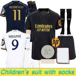 2023 Bellingham Finals soccer jerseys 23 24 football shirt CAMAVINGA ALABA MODRIC VALVERDE Fourth camiseta men uniforms real madrids Children's suit with socks