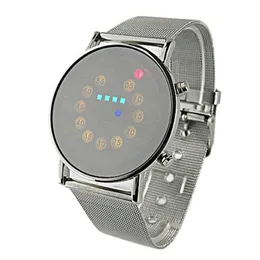 2020 новые красные, синие светодиодные мужские наручные часы из нержавеющей стали, модные для особого очаровательного стиля, цельные мужские цифровые часы 279p
