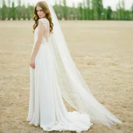 Immagine reale bianca avorio velo da sposa velo con un tulle morbido velo velo velo velo accessori per matrimoni