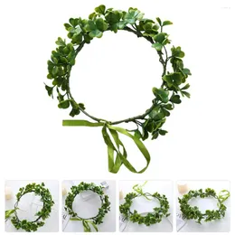 Bandanas Wreath Girls Headbands Shamrock Hair Crowns Green Birthday Resin St Patricks For Women