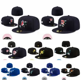 2024 Snapback montati a caldo Berretto da baseball Cappello con fiori di ciliegio Cappello a secchiello Messico Tutte le squadre Sport all'aria aperta Ricamo Punto Cuore Trambusto Fiori nuova era taglia berretto 7-8