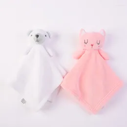 Cobertores de pelúcia reconfortante urso toalha de bebê macio coral velo boneca brinquedos de sono para presente de aniversário