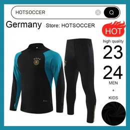 2023-2024 Germany Tracksuit Soccer Jersey Kroos Gnabry Werner Draxler Reus Muller Gotze Football Shirt 23 24 Germany World Training Cup Men Kids Kids Wordswear