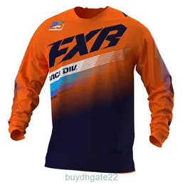 Homens camisetas Fxr Speed ​​Descent Manga Comprida Terno de Ciclismo Mens T-shirt Corrida Esportes Ao Ar Livre Off Road Motocicleta Equipe Uniforme GS1S