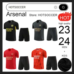 2023 2024 Pepe Saka T Football Trikot 23 24 Gunner Shorts Kurzärmelig -Training -Anzug Odegaard Thomas Tierney Smith Rowe Rowe Transport Herren Kindersportset für Männer