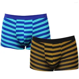 Underpants 1pcs KLV Male Printed Boxer Breathable Cotton Underwear Men's Solid Comfortable Brand Shorts