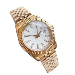 حركات الساعات التلقائية مصمم الساقين مراقبة Datejust الذهب فهرس مطلي بالاتصال الهاتفي 36-41mm Wimbledon الفاخرة Moissanite Watch الأزواج 126334 SB035 B4