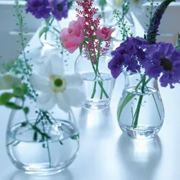 Mini vaso de mesa de flores internacionais, H 3,75", transparente
