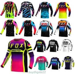 Erkek Tişörtler Erkek Yarasa Fox Motocross Forma Hızlı Dry Downhill Bisiklet Yarışı Enduro MTB Gömlek Maillot Ciclismo Hombre 2p3s