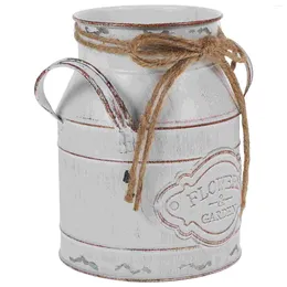 Vasen Vintage Trockenblumenbehälter Eimer Pflanzgefäß Bauernhaus Hängender Blumentopfhalter