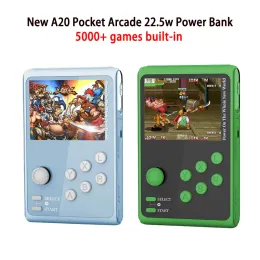 Giocatori 2023 Nuovo A20 Console di gioco portatile Macchina da gioco Power Bank da 22,5 W Schermo IPS HD da 3,5 pollici Top Ten Simulatori 5000 Giochi classici