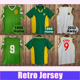 1990 1998 Kamerun Retro Mens Soccer Jersey Wome Mboma Eto O Home 2002 Away Football Shirt Short Sleeve Uniforms