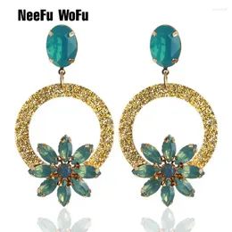 Dangle Earrings Neefu Wofu Flowers for Woman Flower Resin Big Carring Big Clar Long Brinco Ear Oorbellen Factory Direct Direct Hift