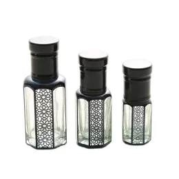 Bottle 3ml 6ml 12ml Empty Black Mini Glass Dropper Essential Oil Vials Cosmetic Packaging Essence Emulsion Perfume Bottle 50pcs