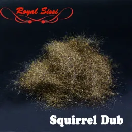 Lures Royal Sissi 2bags Totalt 4G Superb Fly Tying Squirrel Dub Mottled Natural Squirrle Hair Perfect Spiky Nymphs Fly Binding Materials