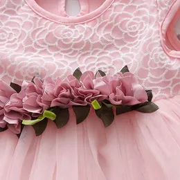 Girl's Dresses Newborn Baby Clothes 0 3 6 12 24 Month Party Tulle Girl Flower Summer Dress Princess Dress Toddler