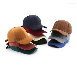 Boll Caps 2024 Winter Corduroy Baseball for Women Chapeau Nuevo En Sombrero Velvet Snapback Men Trucker Hat 56-60cm