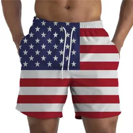 Shorts masculinos calções de banho dos homens bandeira americana 3d impresso surf board curto crianças praia shorts homens troncos masculino maiô esportes briefsl2402