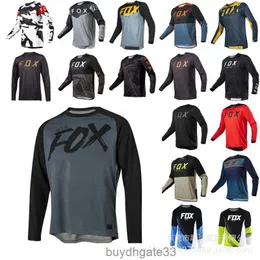 T5JY Men's Thirts New Fox Off Road Road Race Race Cycling Sportswear Long Sleeve Top Mountain Biking T-Shirt