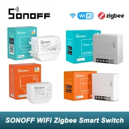 제어 Sonoff Wi -Fi Zigbee Minir2 / 듀얼 R3 / ZBMINI DIY 미니 스마트 스위치 EWELINK 앱 앱 제어 음성 제어를 통한 Alexa Google 홈을 통한 음성 제어