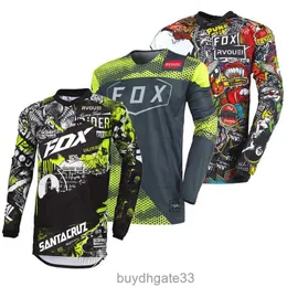 Ixpm herr t-shirts rvouei räv enduro motocross nedförsbacke bmx mountainbike andningsbara skjortor snabb torr tröja maillot ciclismo hombre