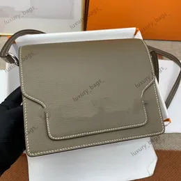 Toppdesigner handgjorda kvinnors väska bivax linje en-axel messenger väska gris näsa lyxig fast färg klassisk mode pendlare vild original rive gauche tote 10a 12a