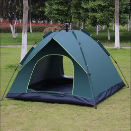 Tianshan Camel New Camping Tent 야외 텐트 3-4 사람 자동 이중 레이어 텐트 야외 퀵 오프닝 휴대용 텐트