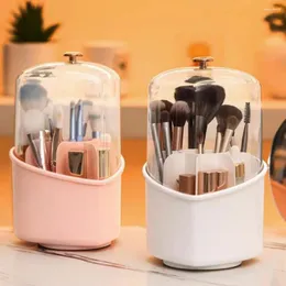Storage Boxes Portable Easy To Clean Makeup Brush Lipstick Box Visible Window Cosmetic Organizer Waterproof Daily Use