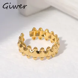 Cluster Anelli 2024 Trendy Acciaio inossidabile Gioielli da dito Ridimensionabile Personalità Festa Donna Anello di apertura Bijoux Femme Accessori Regali di fascino